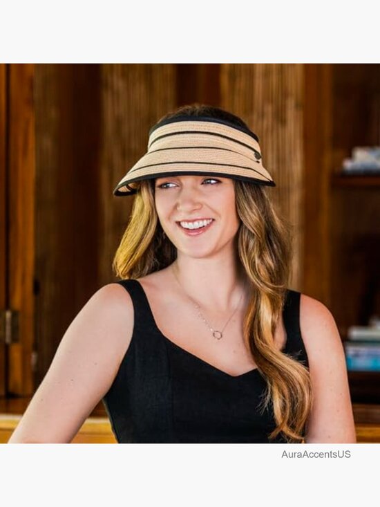 UPF 50+ Wide Brim Sun Visor, Packable, Adjustable Velcro Strap, Lightweight main image 5